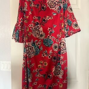 Vibrant Floral Long Sleeve Dress